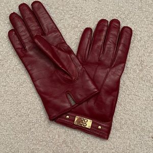 Coach leather gloves
